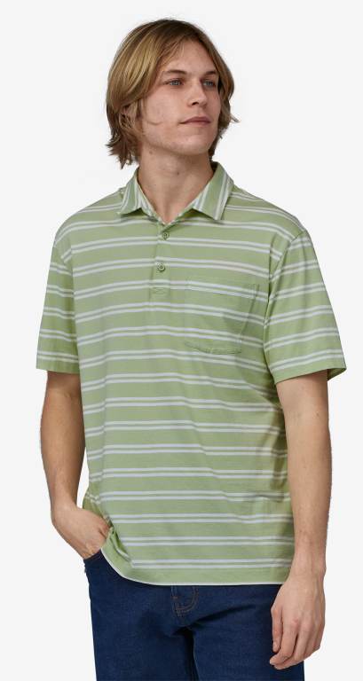 Camisas Patagonia Algodon in Conversion Ligeros Polo Hombre Stripes/Green | twQrP4y3