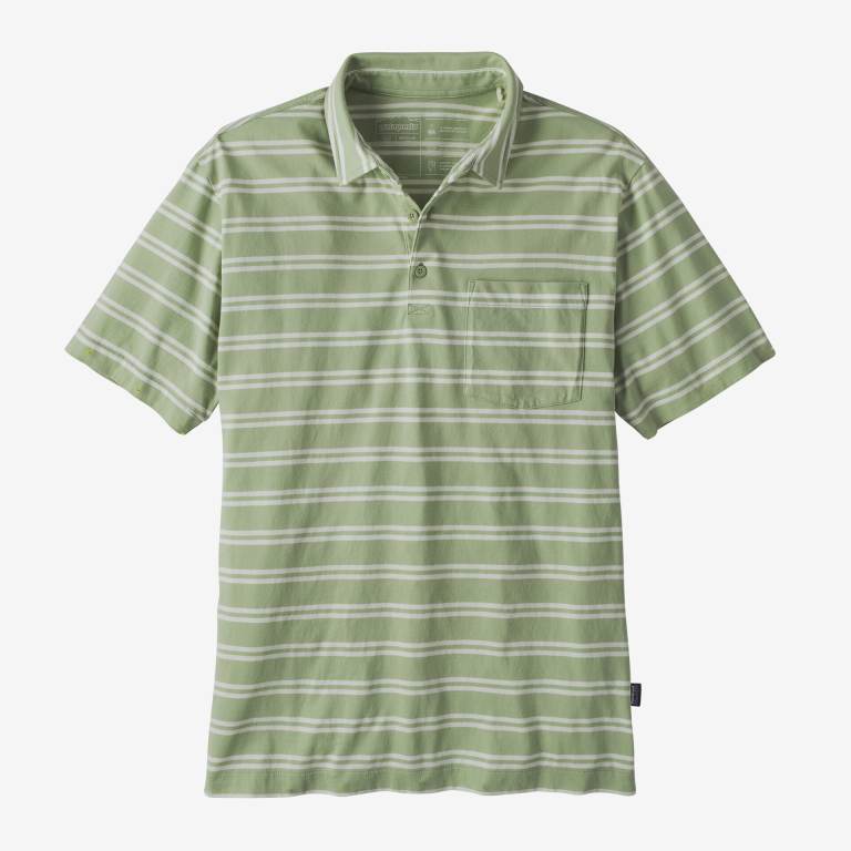 Camisas Patagonia Algodon in Conversion Ligeros Polo Hombre Stripes/Green | twQrP4y3