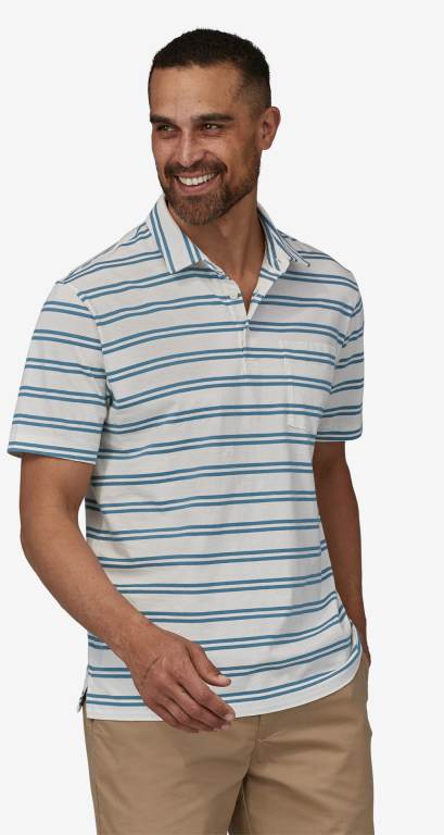 Camisas Patagonia Algodon in Conversion Ligeros Polo Hombre Stripes/White | xOaVGkJ5