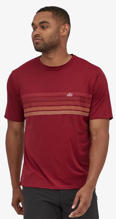 Camisas Patagonia CapileneÂ® Cool Daily Estampados Hombre Stripes/Red | esGSUbiE