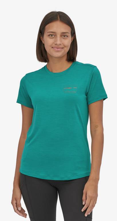 Camisas Patagonia CapileneÂ® Cool Merino Estampados Mujer Verdes | 4gpKYSgj