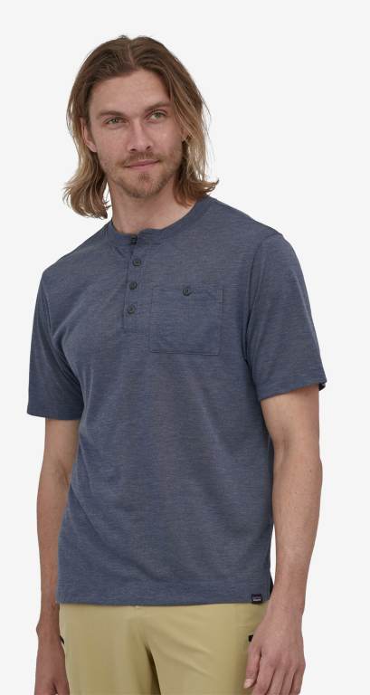 Camisas Patagonia CapileneÂ® Cool Trail Henley Hombre Azul Marino | 5LgBRSuF