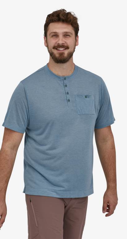 Camisas Patagonia CapileneÂ® Cool Trail Henley Hombre Azul Marino | 5LgBRSuF