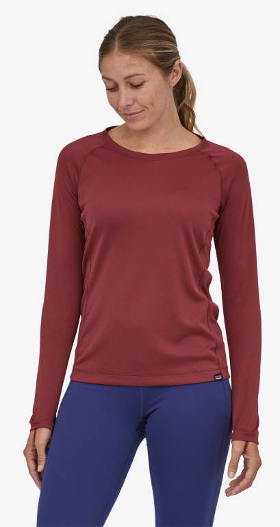 Camisas Patagonia CapileneÂ® Midweight Baselayer Crewneck Mujer Rojos | DQspuarM