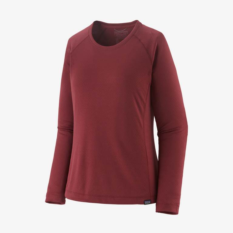 Camisas Patagonia CapileneÂ® Midweight Baselayer Crewneck Mujer Rojos | DQspuarM