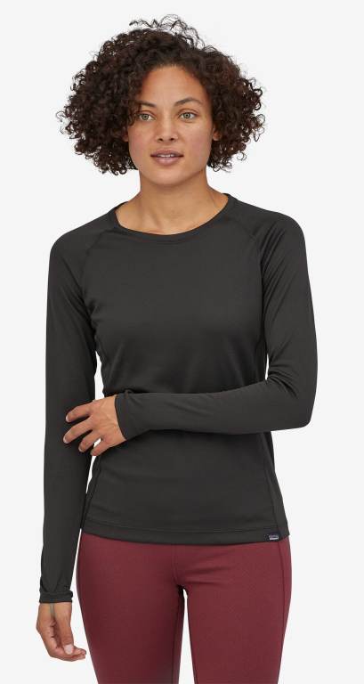 Camisas Patagonia CapileneÂ® Midweight Baselayer Crewneck Mujer Negros | GJT6a90Z