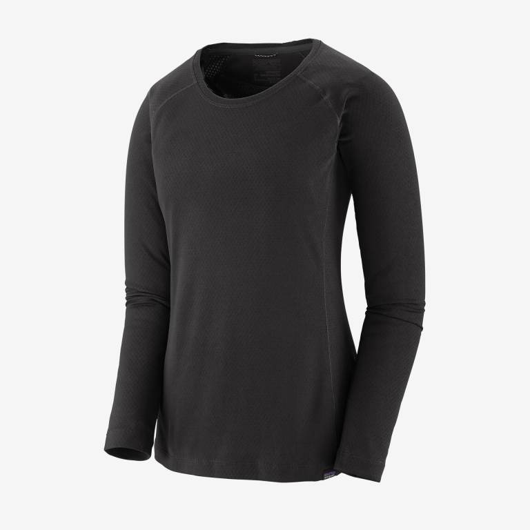 Camisas Patagonia CapileneÂ® Midweight Baselayer Crewneck Mujer Negros | GJT6a90Z