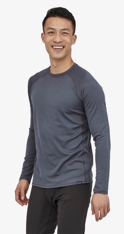 Camisas Patagonia CapileneÂ® Midweight Baselayer Crewneck Hombre Azules | HbMD4KNB