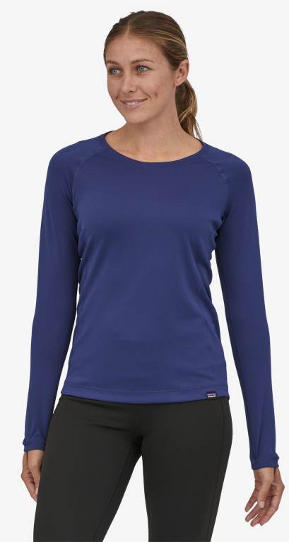 Camisas Patagonia CapileneÂ® Midweight Baselayer Crewneck Mujer Azules | o3gHXpHd