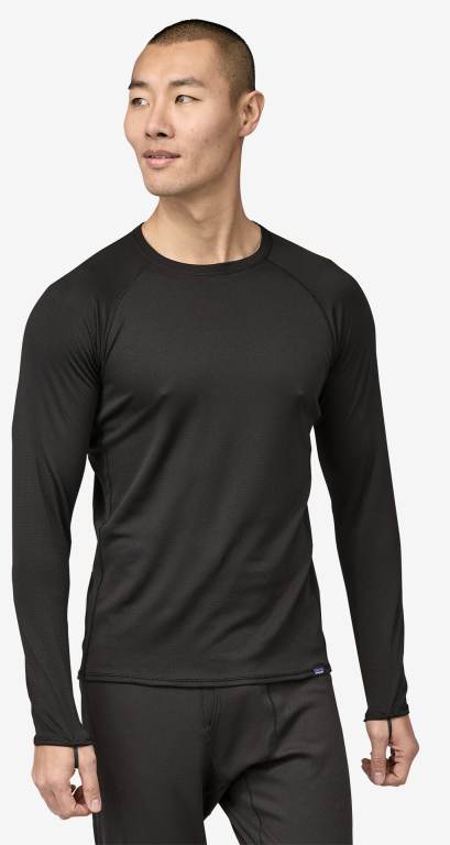 Camisas Patagonia CapileneÂ® Midweight Baselayer Crewneck Hombre Negros | yqNMp69K