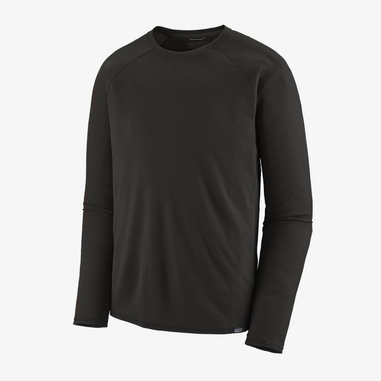 Camisas Patagonia CapileneÂ® Midweight Baselayer Crewneck Hombre Negros | yqNMp69K