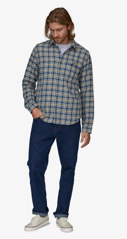 Camisas Patagonia Long-Sleeved Algodon in Conversion Fjord Flannel Hombre Azules | 1X8kzN9b