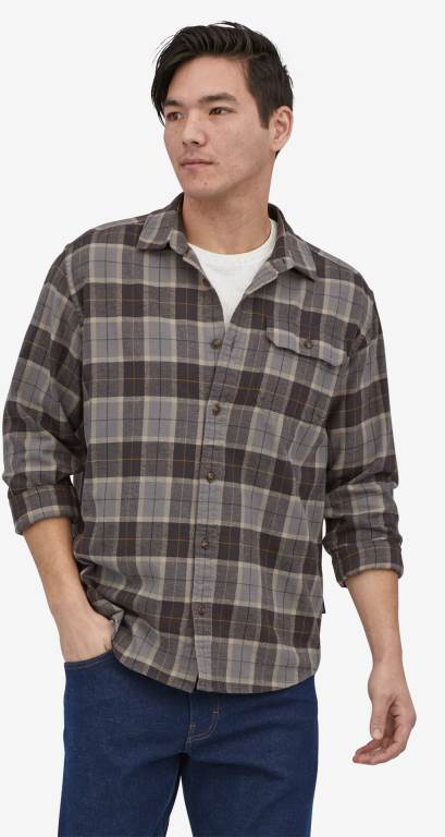 Camisas Patagonia Long-Sleeved Algodon in Conversion Fjord Flannel Hombre Grises | B5K7Minc