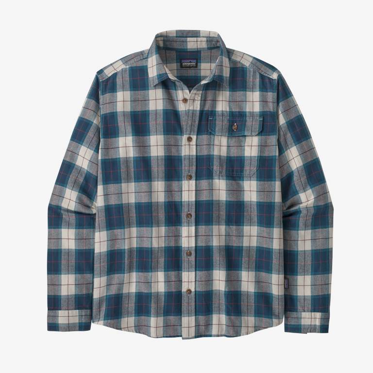 Camisas Patagonia Long-Sleeved Algodon in Conversion Fjord Flannel Hombre Azules | pt1gajAZ