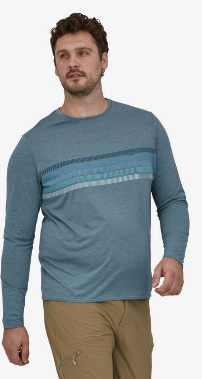 Camisas Patagonia Long-Sleeved CapileneÂ® Cool Daily Estampados Hombre Grises | 1XbZklSF