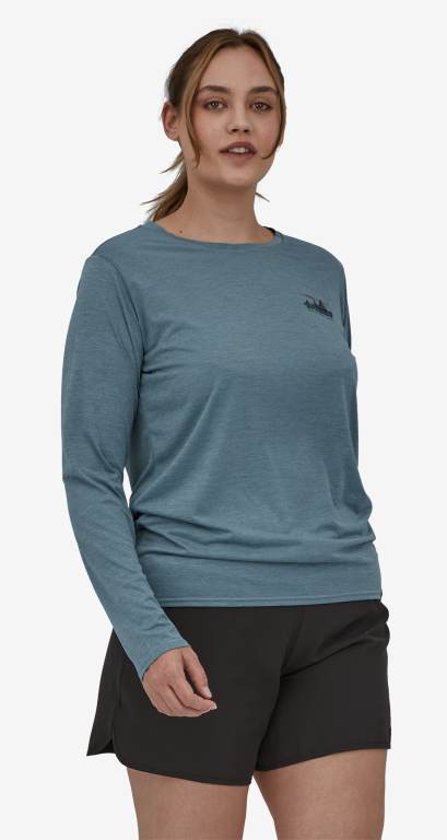 Camisas Patagonia Long-Sleeved CapileneÂ® Cool Daily Estampados Mujer Azules | 3NIH2zvs