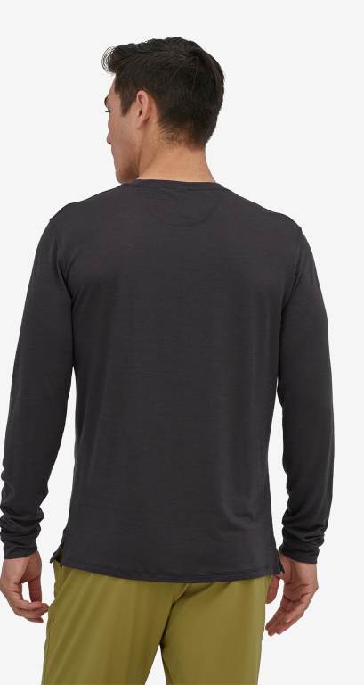 Camisas Patagonia Long-Sleeved CapileneÂ® Cool Merino Estampados Hombre Negros | 3scbgTN9