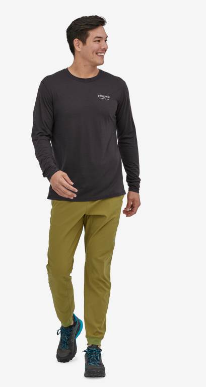 Camisas Patagonia Long-Sleeved CapileneÂ® Cool Merino Estampados Hombre Negros | 3scbgTN9