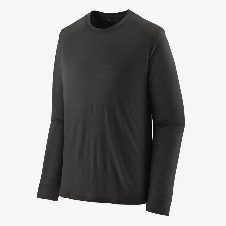 Camisas Patagonia Long-Sleeved CapileneÂ® Cool Merino Hombre Negros | 72plvrOr