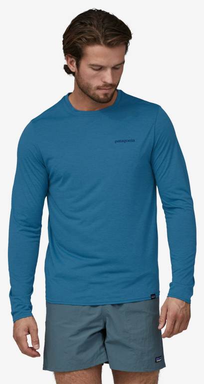 Camisas Patagonia Long-Sleeved CapileneÂ® Cool Daily Estampados - Waters Hombre Azules | BAiLArTa