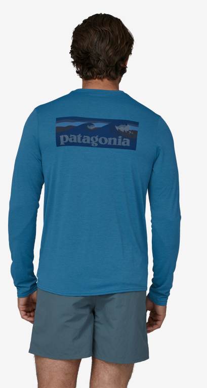 Camisas Patagonia Long-Sleeved CapileneÂ® Cool Daily Estampados - Waters Hombre Azules | BAiLArTa