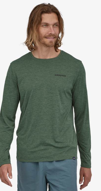 Camisas Patagonia Long-Sleeved CapileneÂ® Cool Daily Estampados Hombre Verdes | JpNJRGr4