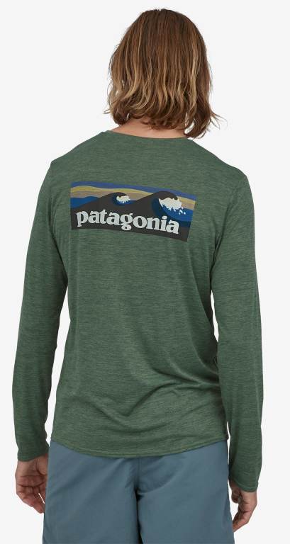 Camisas Patagonia Long-Sleeved CapileneÂ® Cool Daily Estampados Hombre Verdes | JpNJRGr4