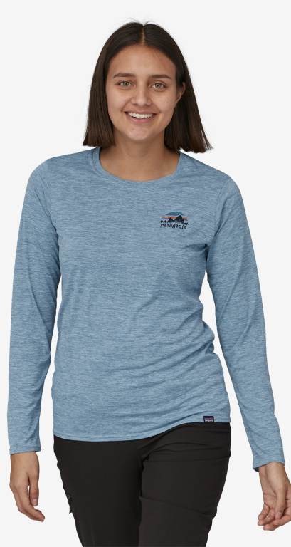 Camisas Patagonia Long-Sleeved CapileneÂ® Cool Daily Estampados Mujer Azules | LRL0k4yZ