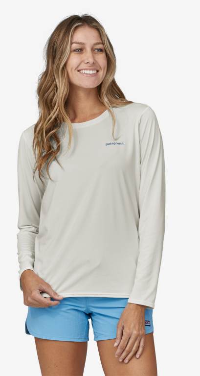 Camisas Patagonia Long-Sleeved CapileneÂ® Cool Daily Estampados - Waters Mujer Azules | QfLwL8Nm