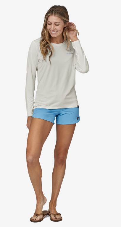 Camisas Patagonia Long-Sleeved CapileneÂ® Cool Daily Estampados - Waters Mujer Azules | QfLwL8Nm