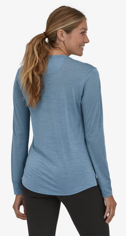 Camisas Patagonia Long-Sleeved CapileneÂ® Cool Merino Estampados Mujer Grises Claro | b9VSCIeH