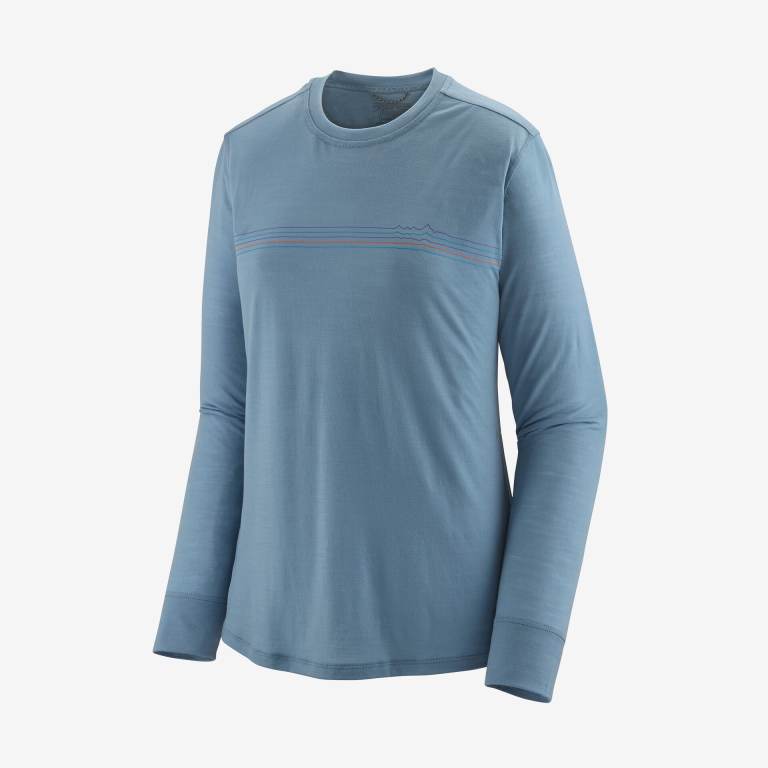 Camisas Patagonia Long-Sleeved CapileneÂ® Cool Merino Estampados Mujer Grises Claro | b9VSCIeH