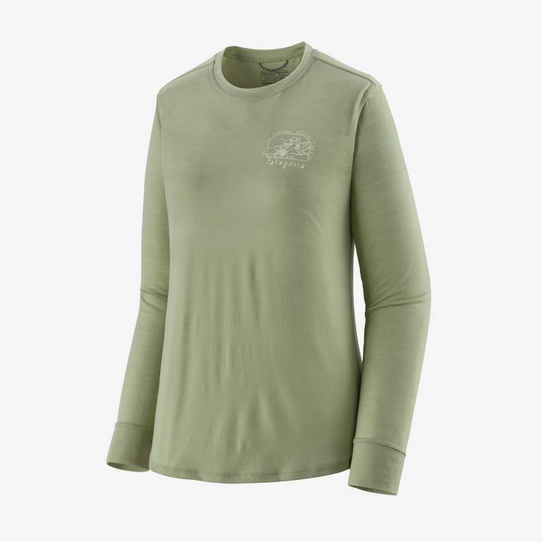 Camisas Patagonia Long-Sleeved CapileneÂ® Cool Merino Estampados Mujer Verdes | eKkGqxAf