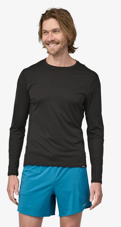 Camisas Patagonia Long-Sleeved CapileneÂ® Cool Ligeros Hombre Negros | kOTXqIBO