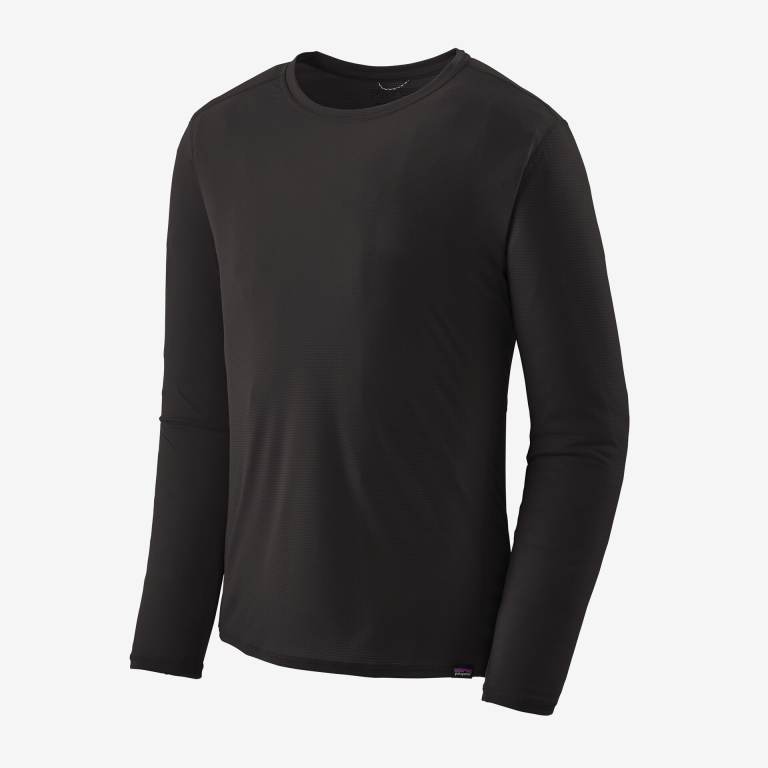 Camisas Patagonia Long-Sleeved CapileneÂ® Cool Ligeros Hombre Negros | kOTXqIBO