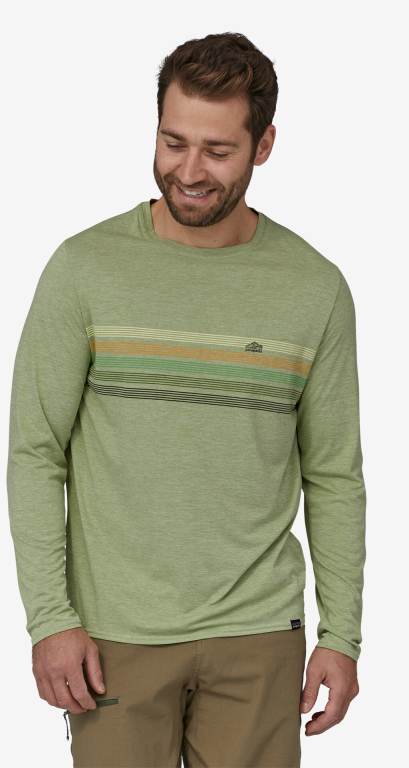 Camisas Patagonia Long-Sleeved CapileneÂ® Cool Daily Estampados Hombre Stripes/Green | vi3XaBh6