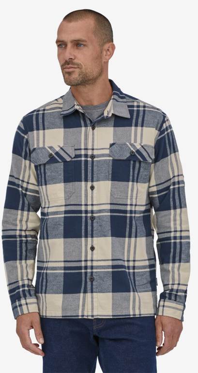 Camisas Patagonia Long-Sleeved Organic Algodon Midweight Fjord Flannel Hombre Azules | Ot5p7Lie