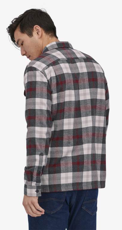 Camisas Patagonia Long-Sleeved Organic Algodon Midweight Fjord Flannel Hombre Negros | PWyyXVuU