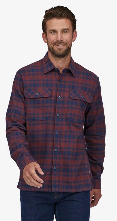 Camisas Patagonia Long-Sleeved Organic Algodon Midweight Fjord Flannel Hombre Rojos | nEDeoQ80