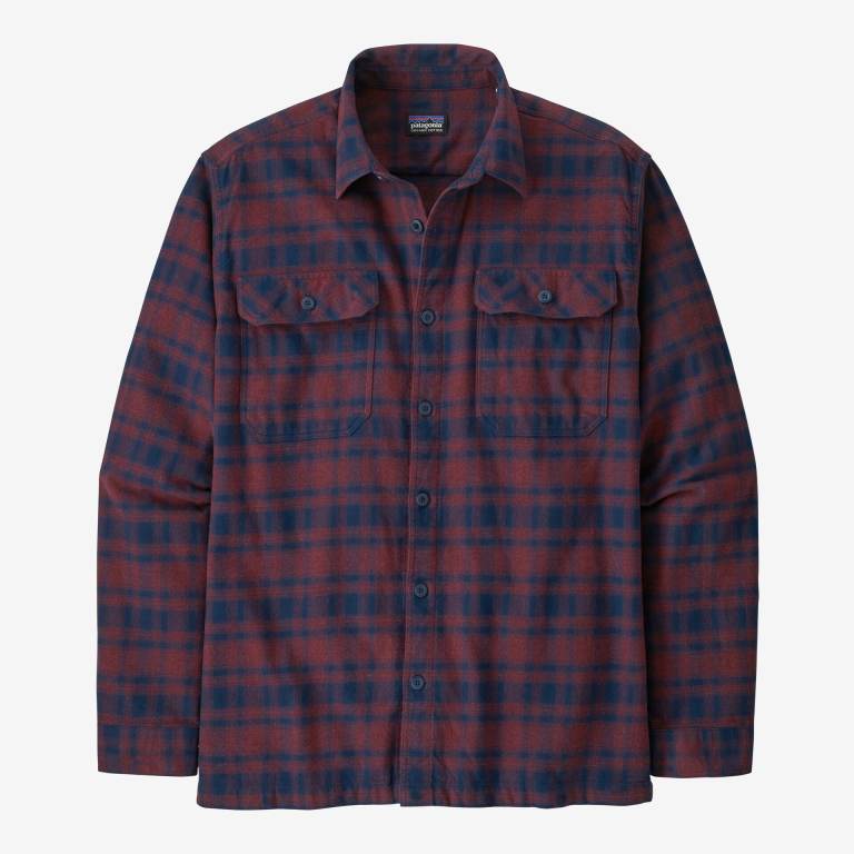 Camisas Patagonia Long-Sleeved Organic Algodon Midweight Fjord Flannel Hombre Rojos | nEDeoQ80