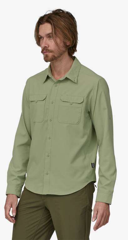 Camisas Patagonia Long-Sleeved Self-Guided UPF Hike Sun Hombre Verdes | S11j6mus