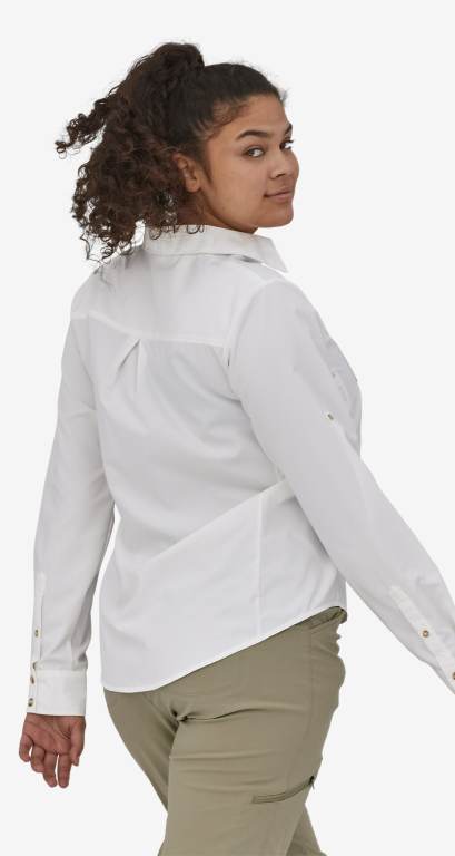 Camisas Patagonia Long-Sleeved Self-Guided UPF Hike Sun Mujer Blancos | TP0TZHNT