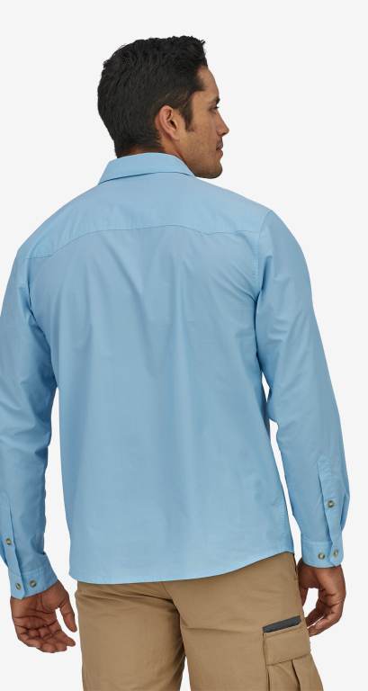 Camisas Patagonia Long-Sleeved Sun Stretch Button Up Hombre Azules | OQmQ7lbt