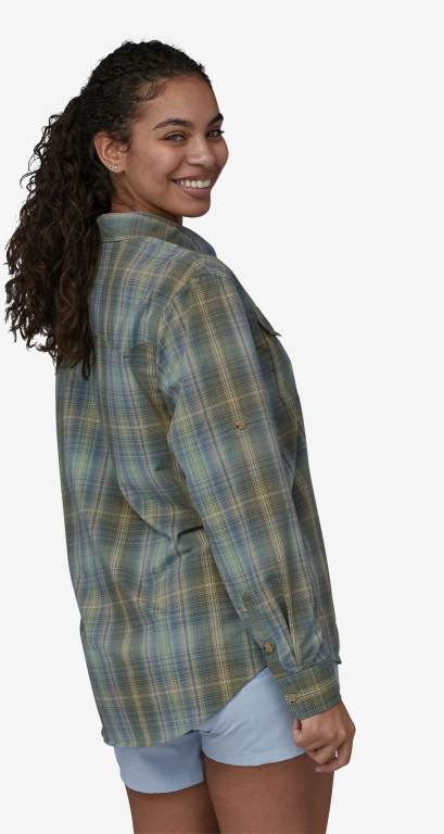 Camisas Patagonia Long-Sleeved Sun Stretch Button Up Mujer Verdes | U8CM4N5v