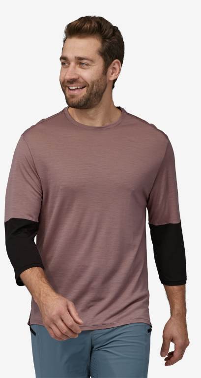 Camisas Patagonia Merino 3/4-Sleeved Jersey Hombre Negros | GOPCzT34