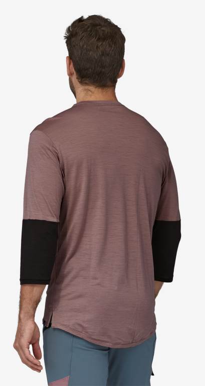 Camisas Patagonia Merino 3/4-Sleeved Jersey Hombre Negros | GOPCzT34