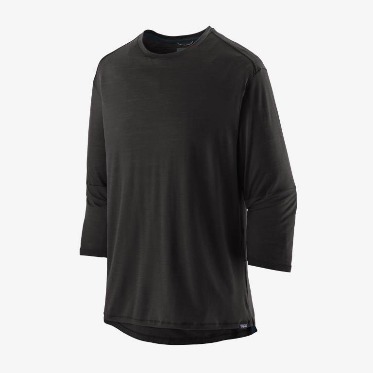 Camisas Patagonia Merino 3/4-Sleeved Jersey Hombre Negros | GOPCzT34