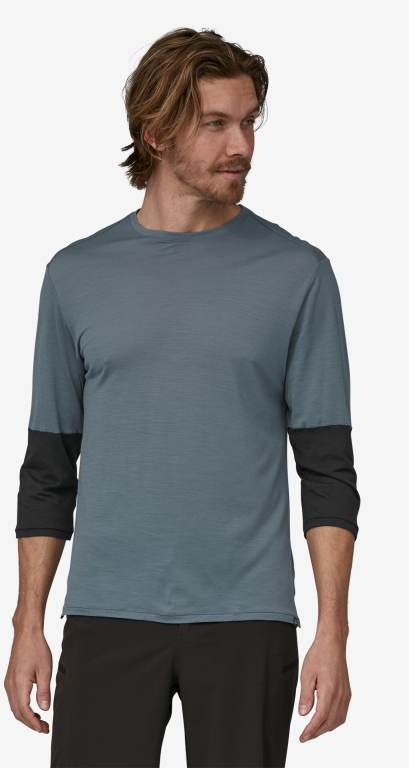 Camisas Patagonia Merino 3/4-Sleeved Jersey Hombre Grises | vzZeK1DY