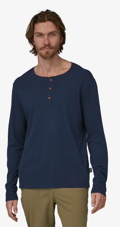 Camisas Patagonia Regenerative Organic Certifiedâ„¢ Algodon Ligeros Henley Hombre Azul Marino | 6dtMRSJv