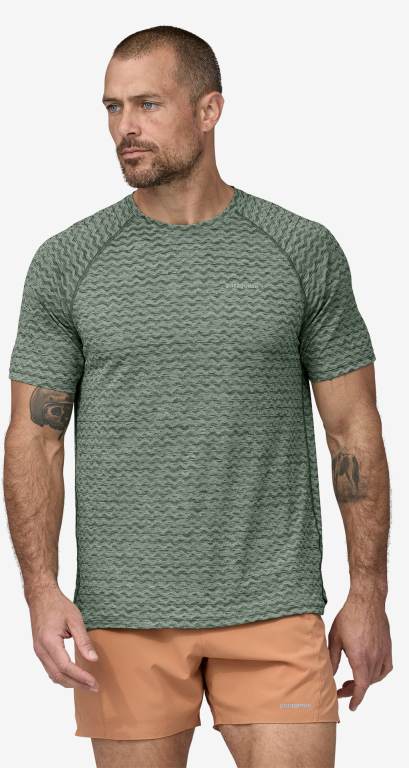 Camisas Patagonia Ridge Flow Correr Hombre Verdes | T210a7jS